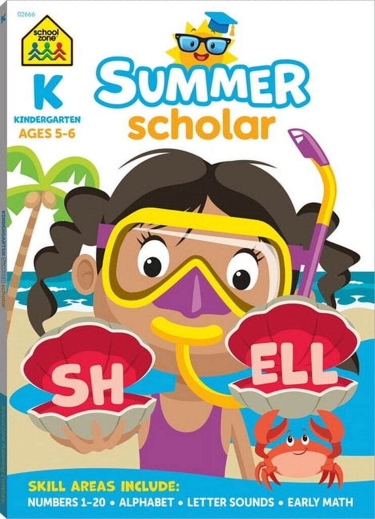School Zone Kindergarten Summer Scholar Workbook (80 Pages) 9kzq6