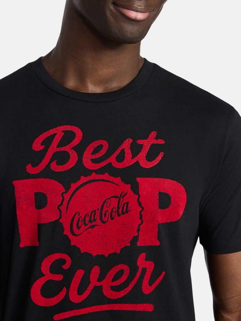 Coca-Cola Men's Graphic Crewneck T-Shirt (Black, XS-5XL) en8gi