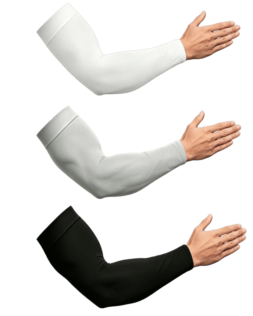 Luopital UV Sun Protection Arm Sleeves UPF 50 Cooling Sports Tattoo Cover Up (Black, 3 Pairs) anbr4
