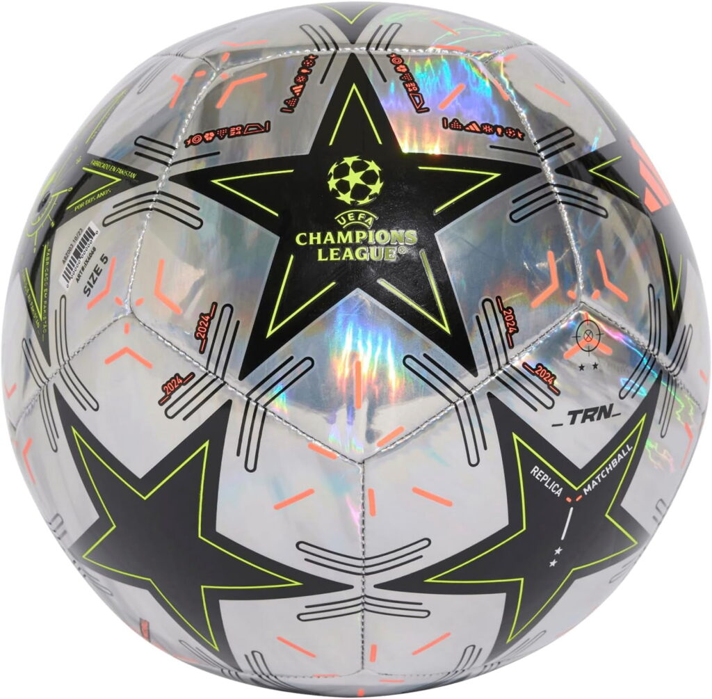 adidas UCL Training Foil Group Stage Soccer Ball (Black, Size 5) 84qv9