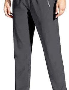 Comfysfit StretchActive Women's Casual Pants, Quick-Dry Lightweight Ice Silk Trousers with Elastic Waist (Grey, Large) 7rsac