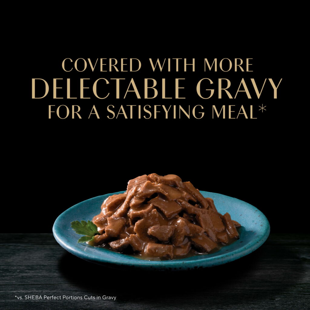 SHEBA Grilled Wet Cat Food, Flaky Salmon in Savory Gravy (2.6 oz) fkb92