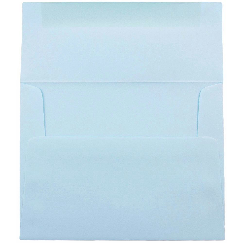 JAM Paper A6 Envelopes, Premium Translucent Vellum Stationery, Straight Gummed Flap (Baby Blue, 25 Pack, 4.75 in x 6.5 in) wsppp