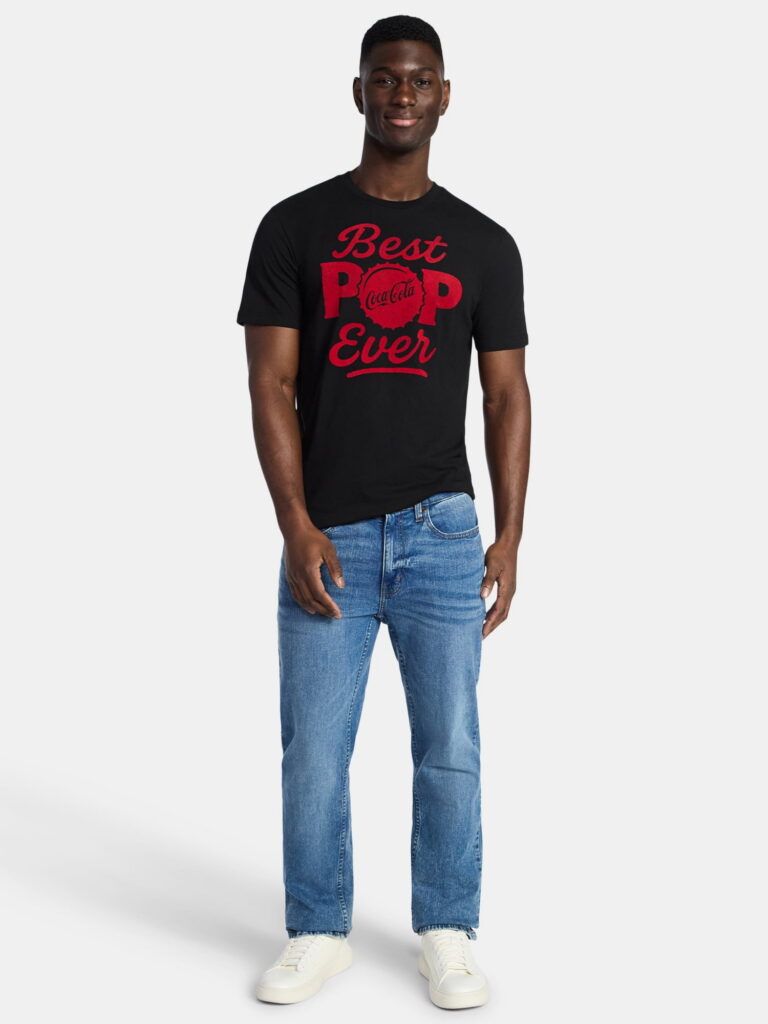 Coca-Cola Men's Graphic Crewneck T-Shirt (Black, XS-5XL) en8gi