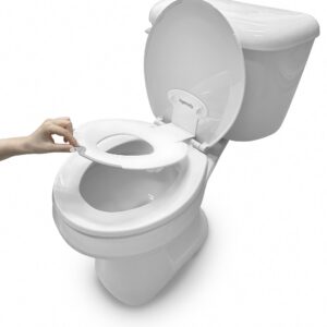 Ingenuity Flip & Sit Potty Seat for Toddler Toilet Training (White, 4.7 in x 10.0 in x 15.1 in) wxexf