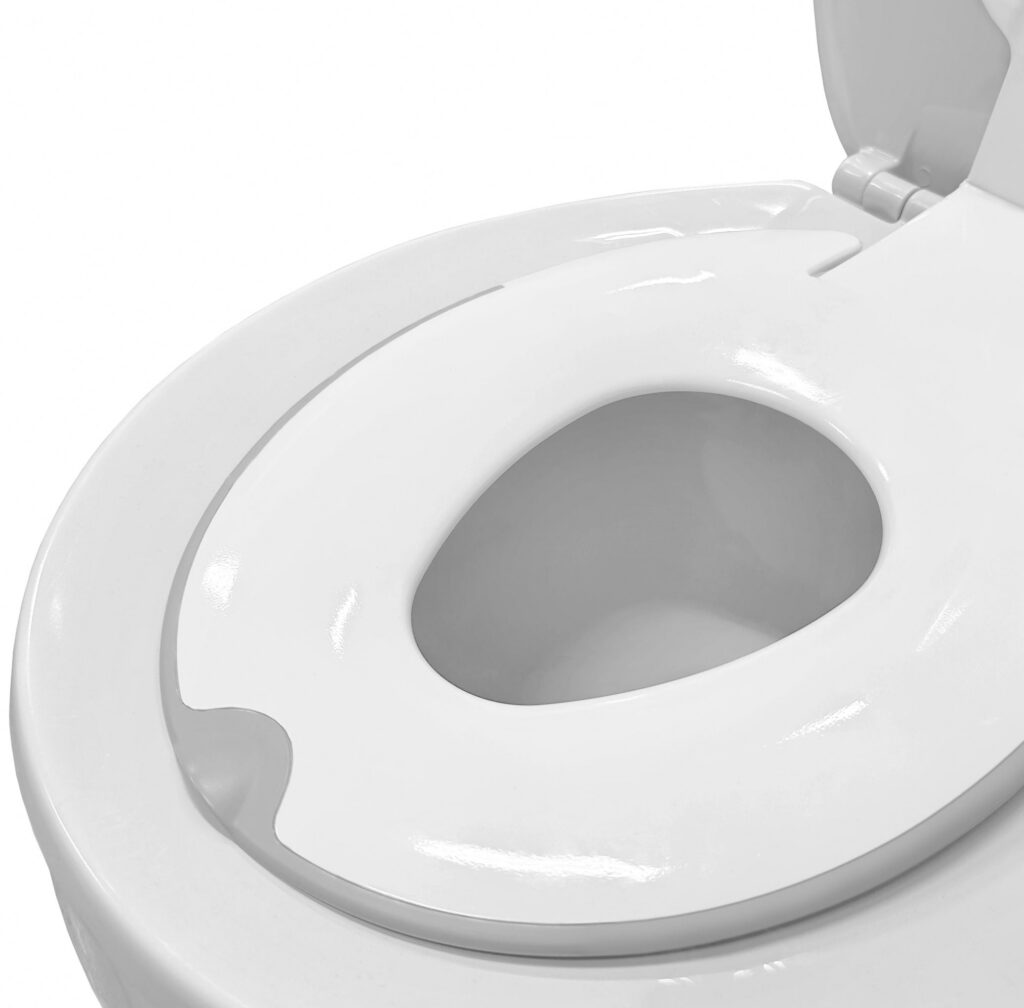 Ingenuity Flip & Sit Potty Seat for Toddler Toilet Training (White, 4.7 in x 10.0 in x 15.1 in) wxexf