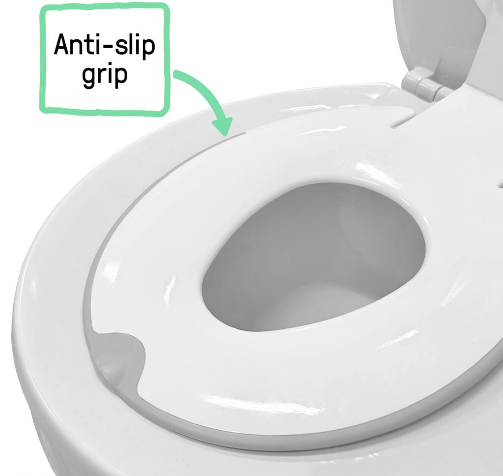 Ingenuity Flip & Sit Potty Seat for Toddler Toilet Training (White, 4.7 in x 10.0 in x 15.1 in) wxexf