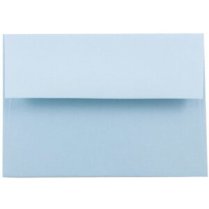 JAM Paper A6 Envelopes, Premium Translucent Vellum Stationery, Straight Gummed Flap (Baby Blue, 25 Pack, 4.75 in x 6.5 in) wsppp