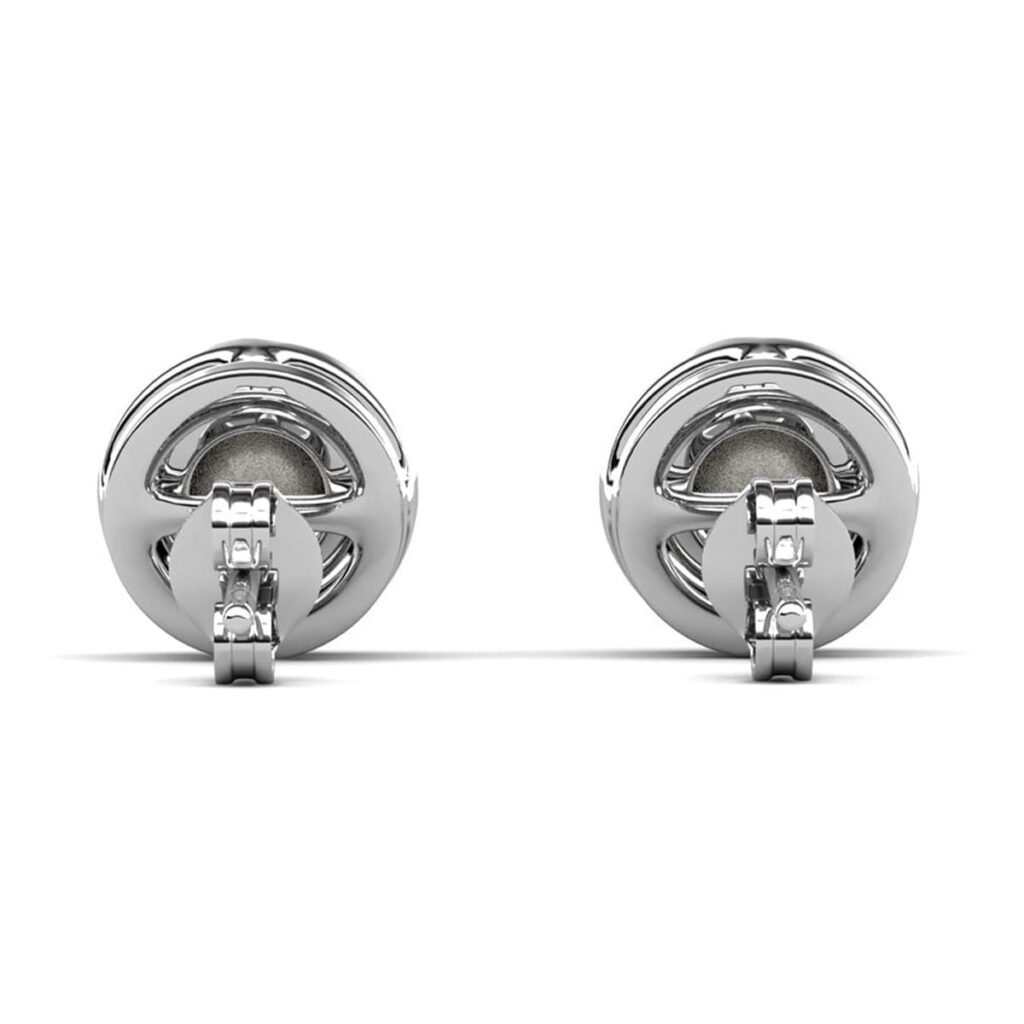 Cate & Chloe Royal January Birthstone Earrings with Swarovski Crystals (White Gold Plated, 0.31 in x 0.31 in) ugzqh