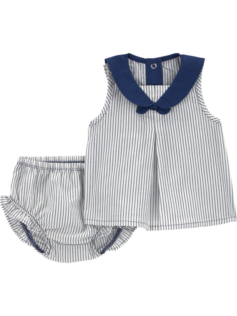 Carter's Child of Mine Baby Girl Patriotic 2-Piece Outfit Set (Blue, 0-3 Months) u3sn4