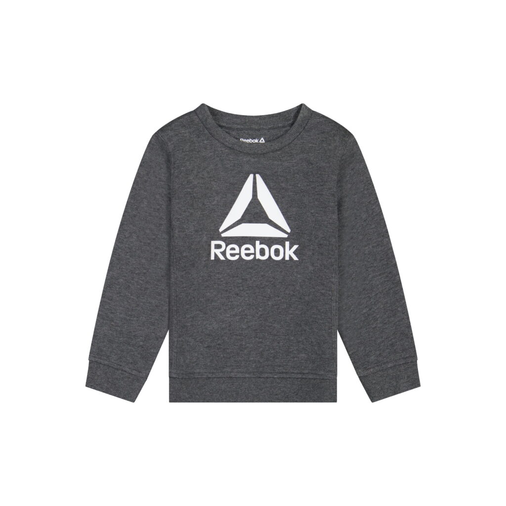Reebok Toddler Boy Fleece Crewneck Sweatshirt (Grey, 5T) 5dz46