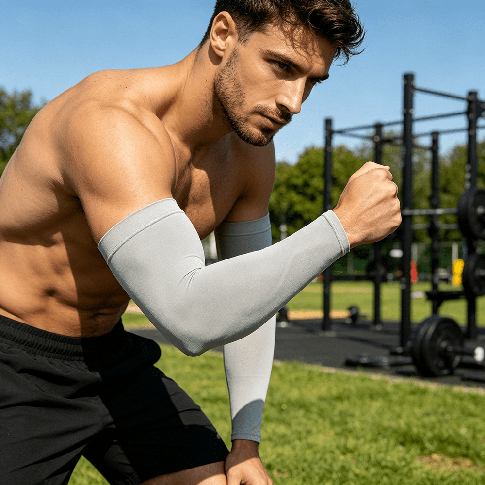 Luopital UV Sun Protection Arm Sleeves UPF 50 Cooling Sports Tattoo Cover Up (Black, 3 Pairs) anbr4