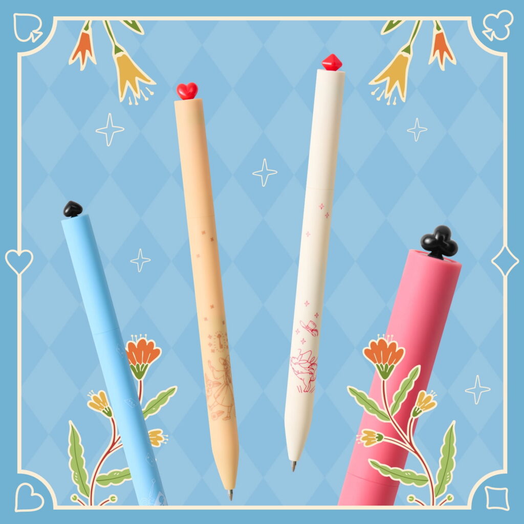 Kaco FIRST Gel Pens Wonderland Garden Series Smooth Writing Quick-Dry Ink (Black, 4 Pack, 0.02 in) meiui