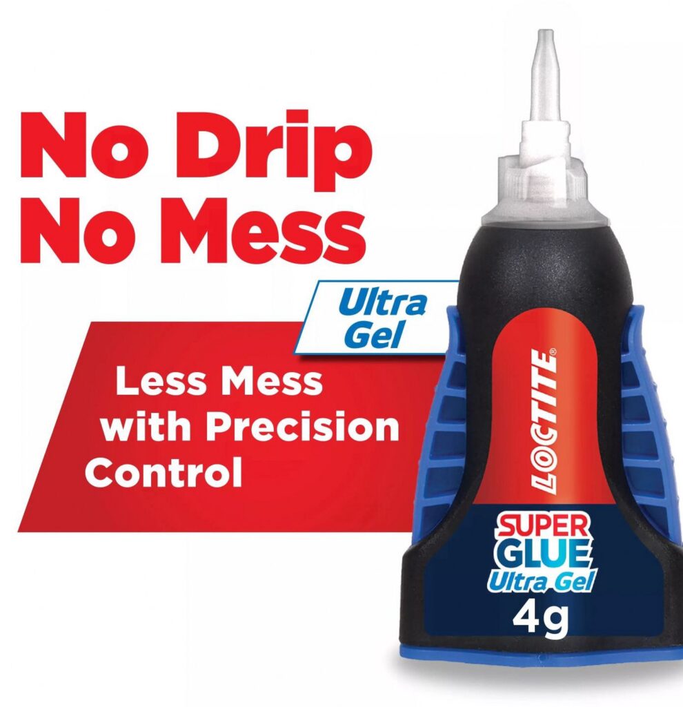 Loctite Super Glue Ultra Gel Control, Rubber Toughened Adhesive for Precision Repairs (Clear, 0.14 fl oz) knpjm