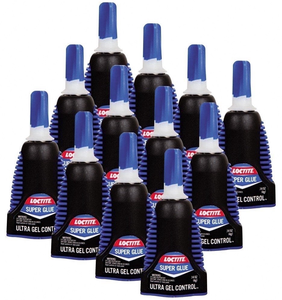 Loctite Ultra Gel Rubber Toughened Super Glue (Clear, 12 Pack of 0.14 oz) ehj4s