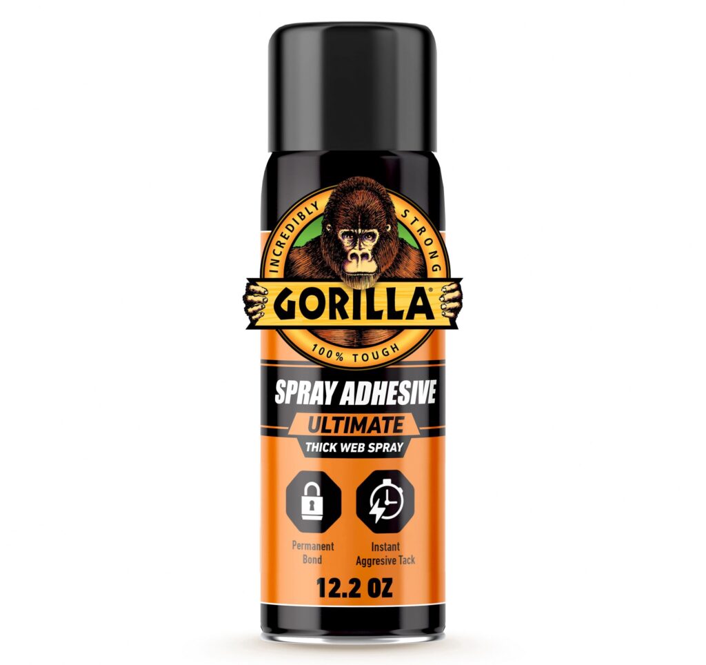 Gorilla Glue Heavy Duty Contact Adhesive Spray, High-Strength Multi-Surface Bonding (12.2 oz) 9n8y2