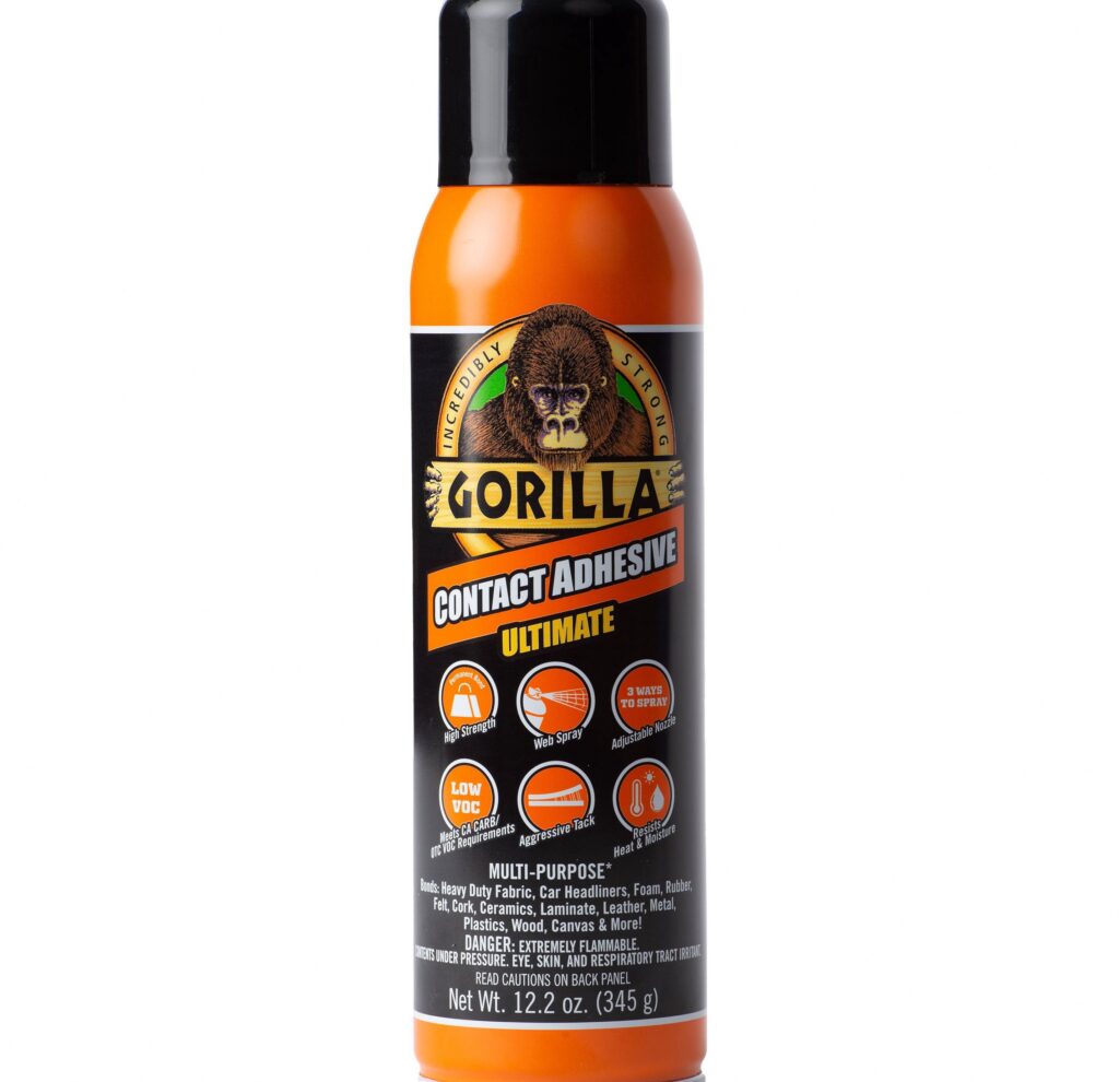Gorilla Glue Heavy Duty Contact Adhesive Spray, High-Strength Multi-Surface Bonding (12.2 oz) 9n8y2