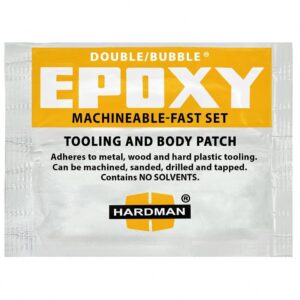 Hardman Double Bubble Machineable Fast Setting Epoxy Adhesive (Yellow, 5 Pack) 39492