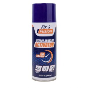 FIX & FUSION Cyanoacrylate Adhesive Activator Spray for Wood Plastic and Rubber (13.5 fl oz) razi7