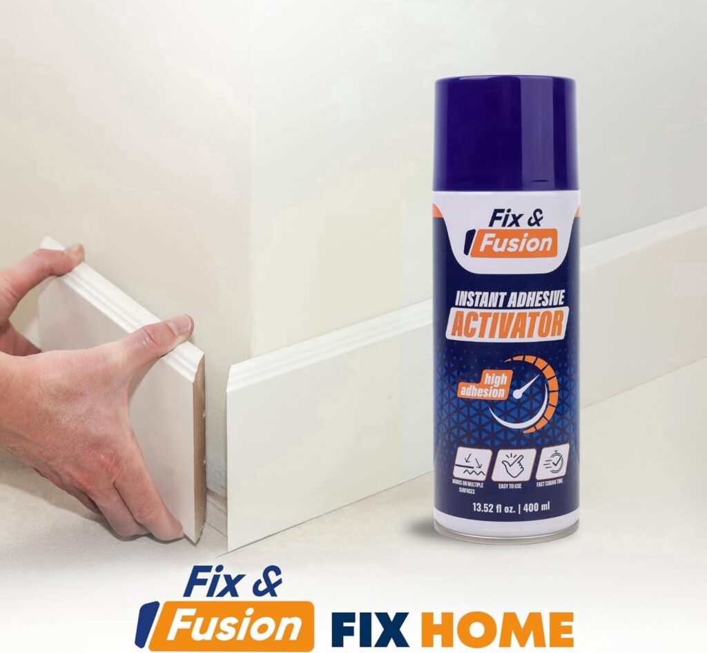FIX & FUSION Cyanoacrylate Adhesive Activator Spray for Wood Plastic and Rubber (13.5 fl oz) razi7