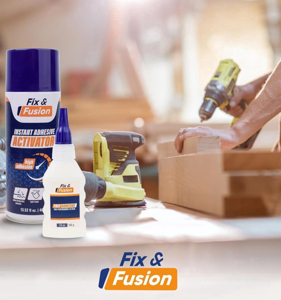 FIX & FUSION Cyanoacrylate Adhesive Activator Spray for Wood Plastic and Rubber (13.5 fl oz) razi7
