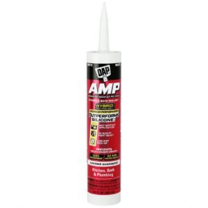 DAP AMP Kitchen and Bath Sealant (White, 9 oz) 8aapx