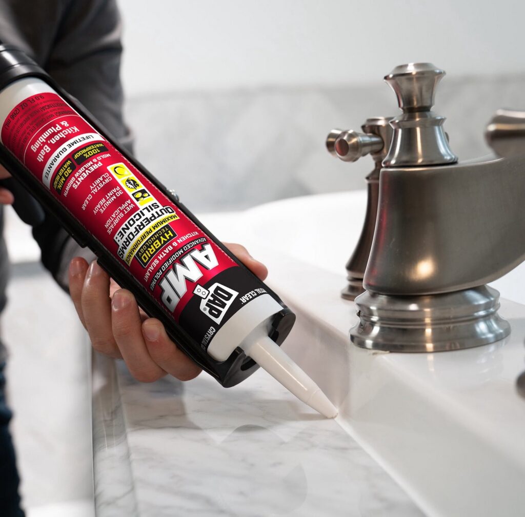DAP AMP Kitchen and Bath Sealant (White, 9 oz) 8aapx