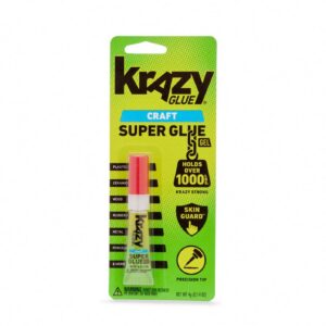 Krazy Glue Craft Super Glue Gel, Precision Tip, Heavy-duty Adhesive (Clear, 0.14 oz) y9v82