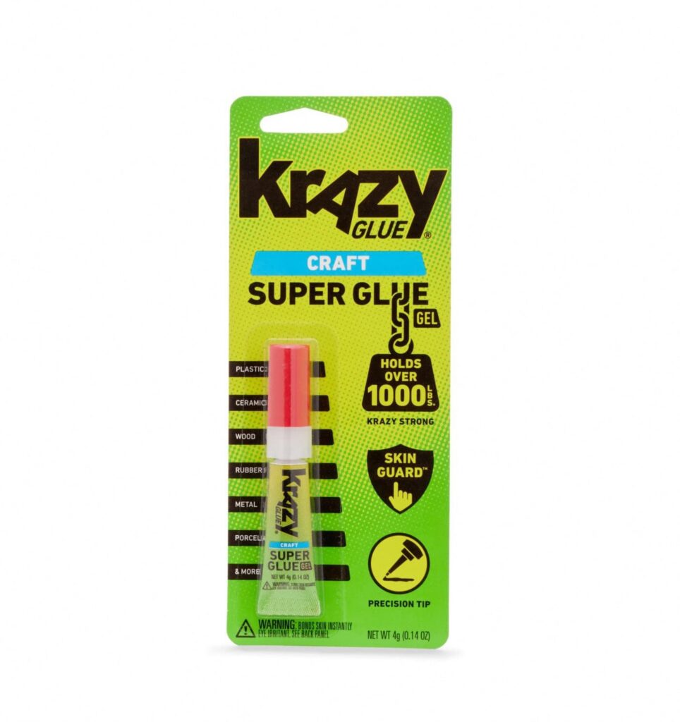 Krazy Glue Craft Super Glue Gel, Precision Tip, Heavy-duty Adhesive (Clear, 0.14 oz) y9v82