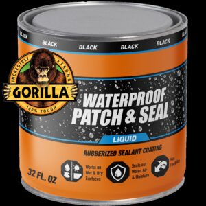 Gorilla Waterproof Patch & Seal Liquid Rubber Sealant (Black, 32 oz) k3bzt