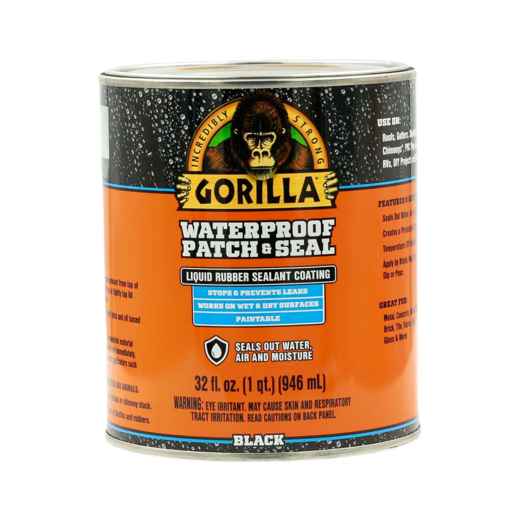Gorilla Waterproof Patch & Seal Liquid Rubber Sealant (Black, 32 oz) k3bzt