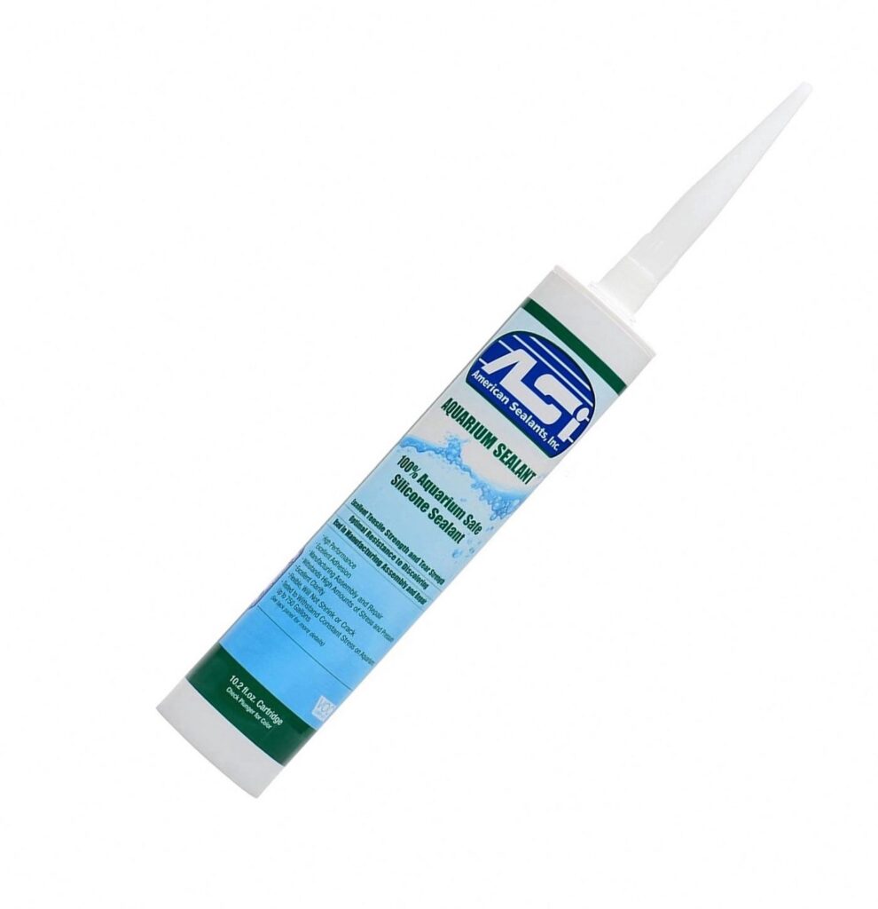 ASI Aquarium Silicone Sealant Waterproof Adhesive for Glass Tanks (Clear, 10.2 oz) bk2me