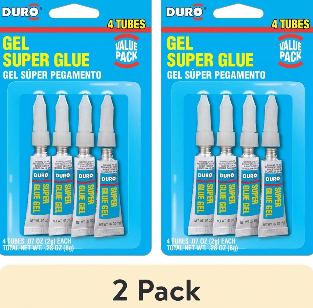 Duro Super Glue Instant Adhesive for Jewelry and Metal (Clear, 0.1 oz, 8 Pack) n25zt