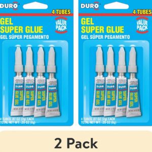 Duro Super Glue Instant Adhesive for Jewelry and Metal (Clear, 0.1 oz, 8 Pack) n25zt