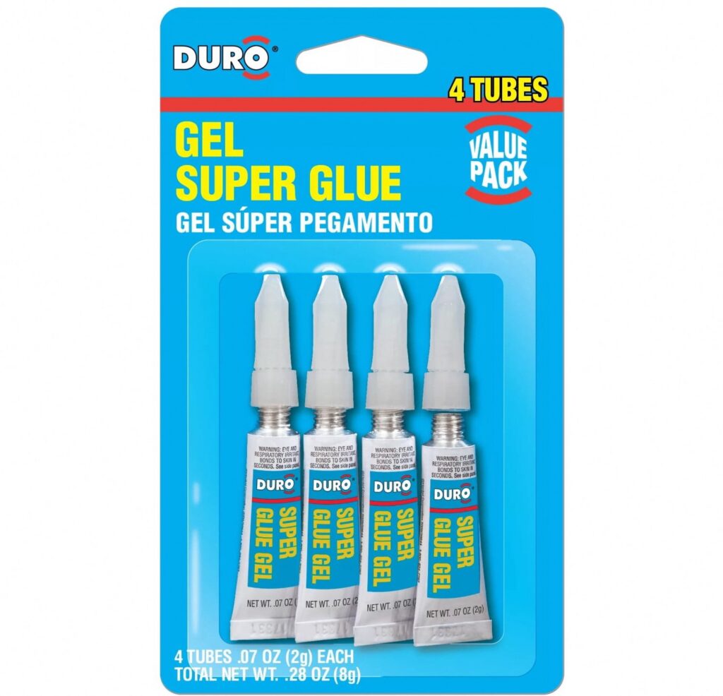 Duro Super Glue Instant Adhesive for Jewelry and Metal (Clear, 0.1 oz, 8 Pack) n25zt