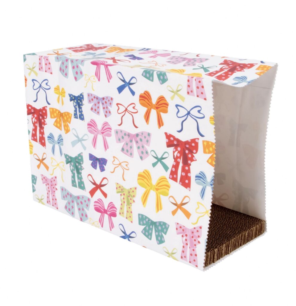 Kitty City Christmas Bows Cat Scratching Pad and Hideaway Paper Bag (Multicolored, One Size) dyhd9