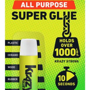 Krazy Glue All Purpose Super Glue with Precision Tip Applicator (Clear, 0.1 oz) isrnh