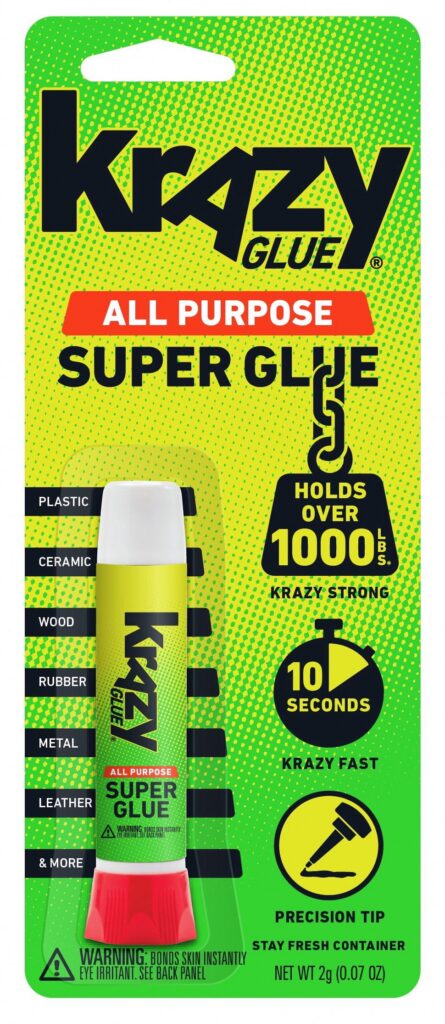 Krazy Glue All Purpose Super Glue with Precision Tip Applicator (Clear, 0.1 oz) isrnh