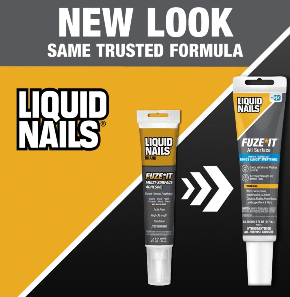 Liquid Nails Fuze-It All Surface Construction Adhesive (White, 5 oz) kqq2c