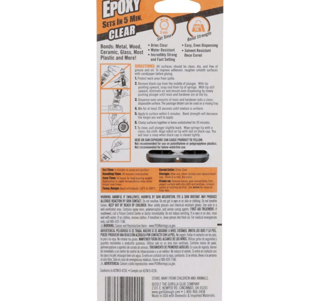 Gorilla Glue Epoxy Resin and Hardener (Clear, 0.85 oz) iqpwj