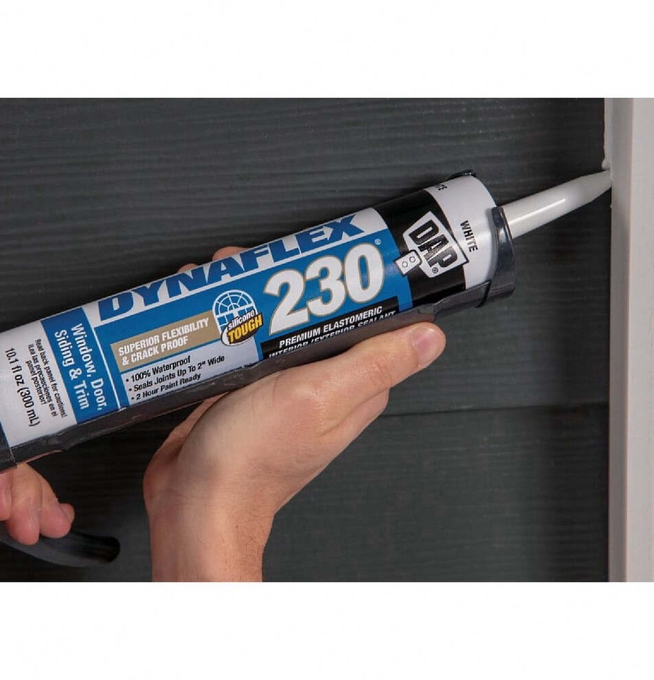 DAP Dynaflex 230 Premium Elastomeric Latex Sealant for Doors and Trim (White, 10.1 oz) wy925