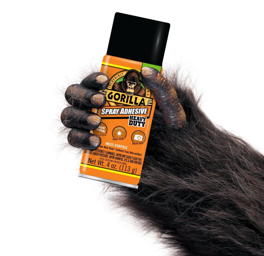 Gorilla Heavy Duty Spray Adhesive, Permanent & Repositionable Craft Glue (Clear, 4 fl oz) hqpjj