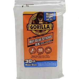 Gorilla Glue Mini Hot Glue Sticks (Clear, 4 in) twy8r