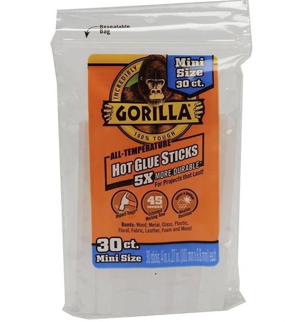 Gorilla Glue Mini Hot Glue Sticks (Clear, 4 in) twy8r