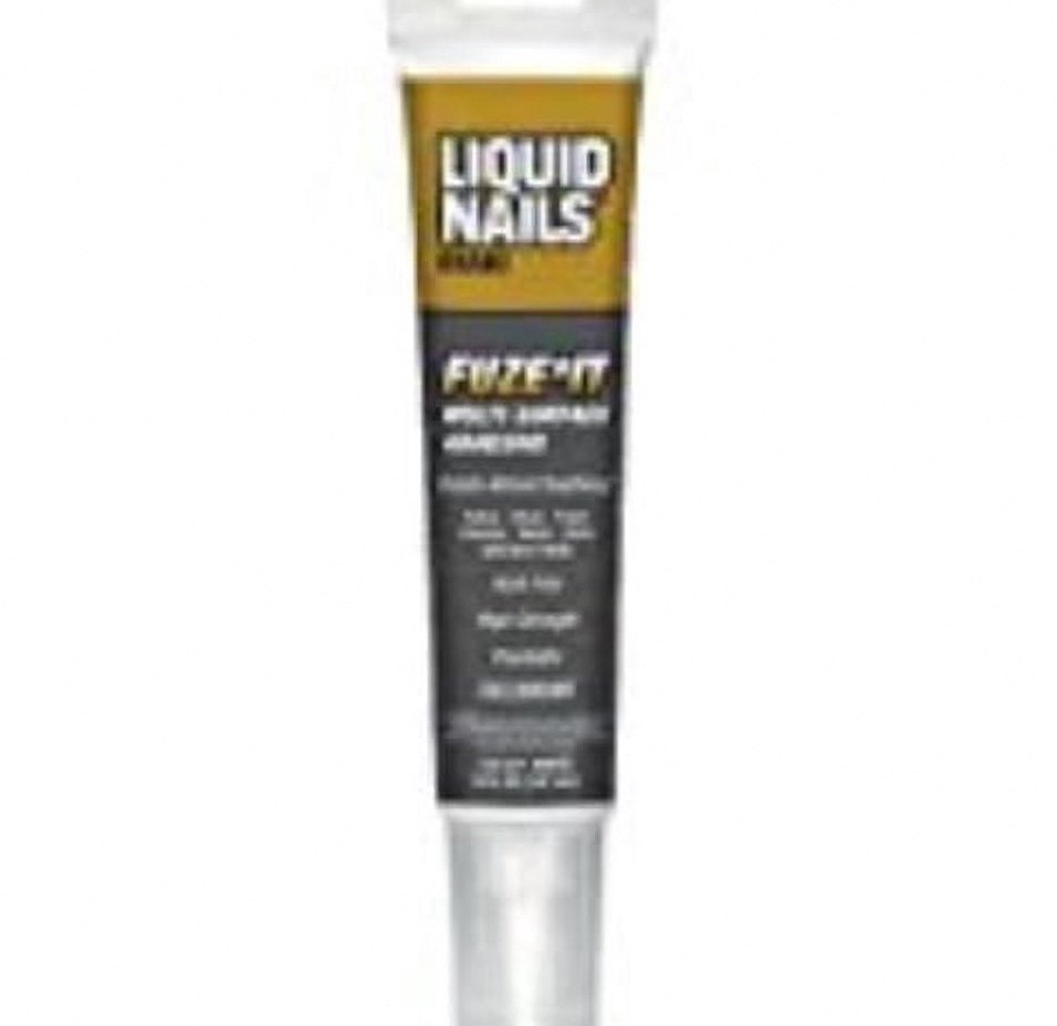 Liquid Nails Fuze It Multi-Surface Adhesive, Heavy-Duty Hybrid Polymer Construction Glue (White, 5 oz) e2j3s