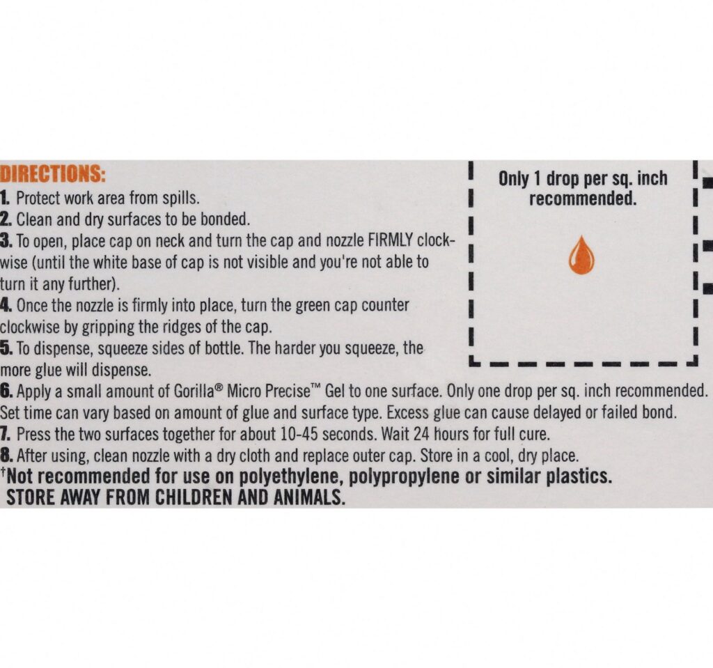 Gorilla Glue Micro Precise Super Gel Adhesive (Clear, 0.2 oz) rrcw9