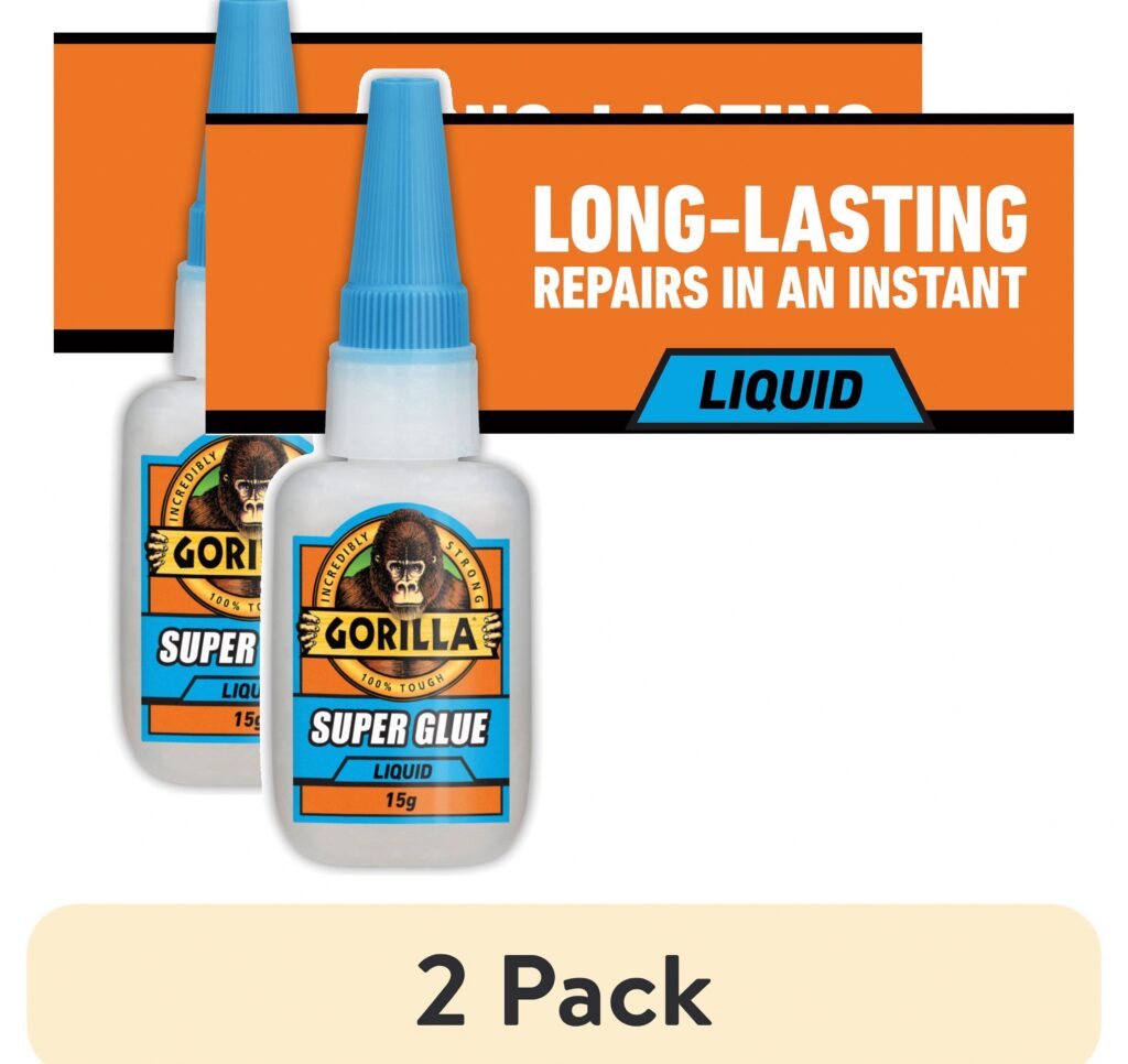 Gorilla Glue Super Glue Gel Impact Tough Adhesive (Clear, 2 Pack, 0.5 oz) jhy2c