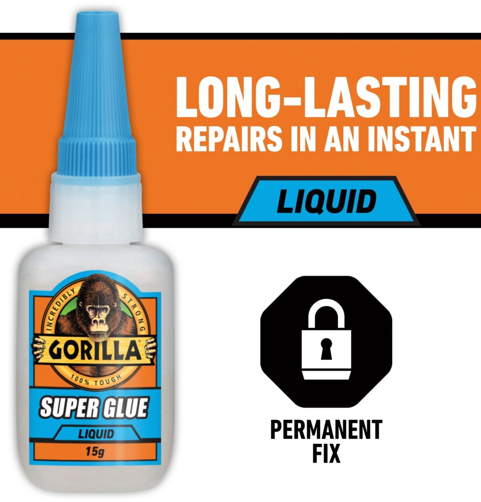 Gorilla Glue Super Glue Gel Impact Tough Adhesive (Clear, 2 Pack, 0.5 oz) jhy2c