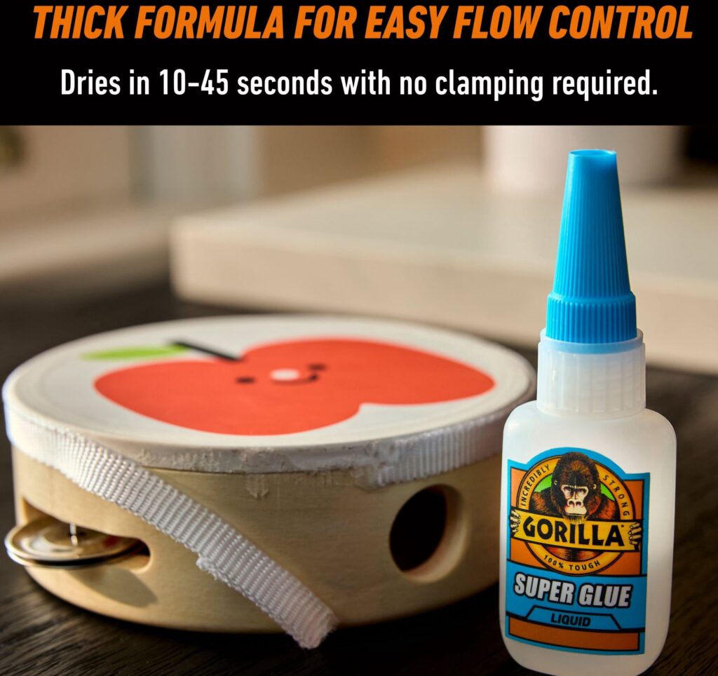 Gorilla Glue Super Glue Gel Impact Tough Adhesive (Clear, 2 Pack, 0.5 oz) jhy2c