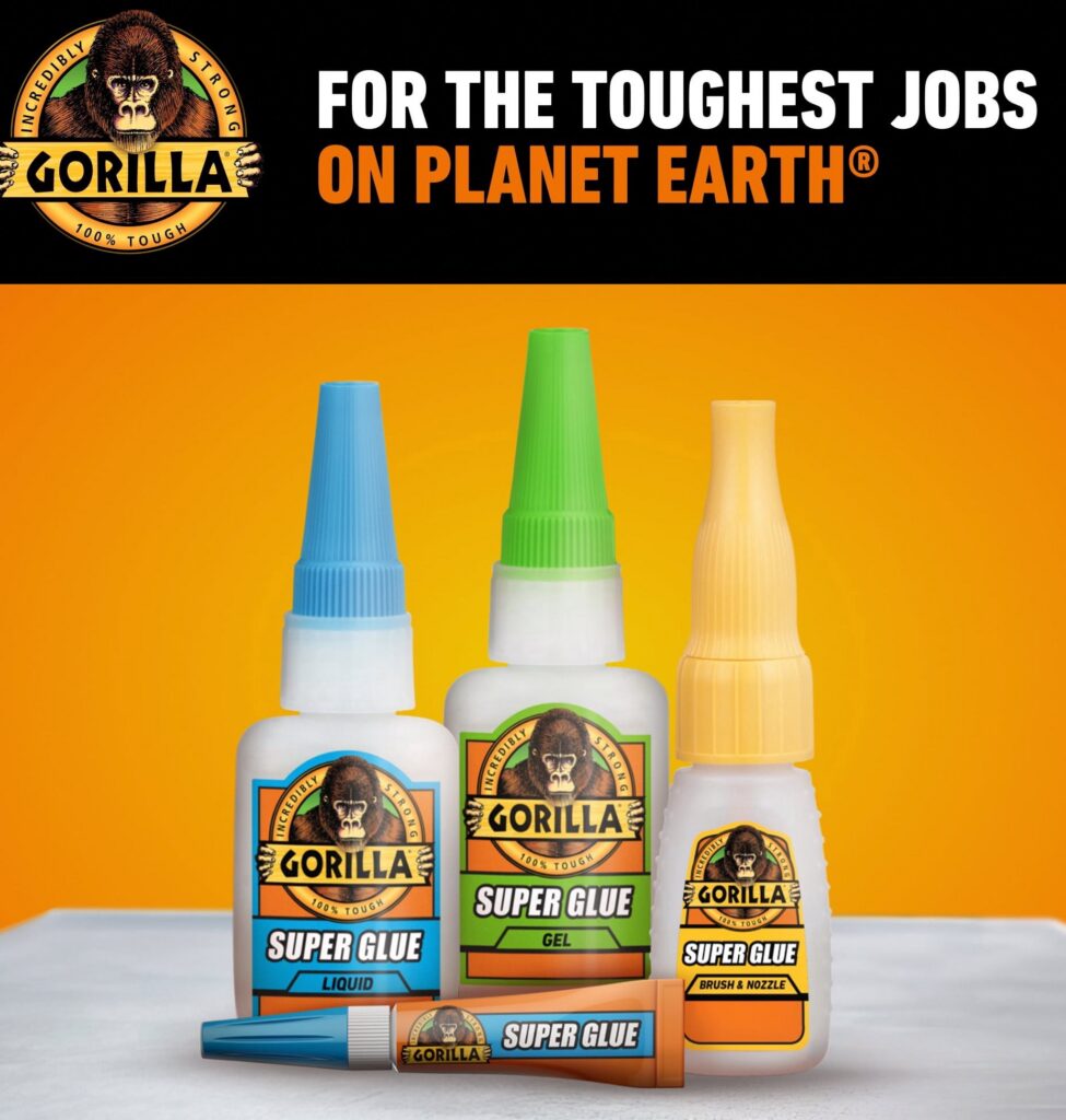 Gorilla Glue Super Glue Gel Impact Tough Adhesive (Clear, 2 Pack, 0.5 oz) jhy2c
